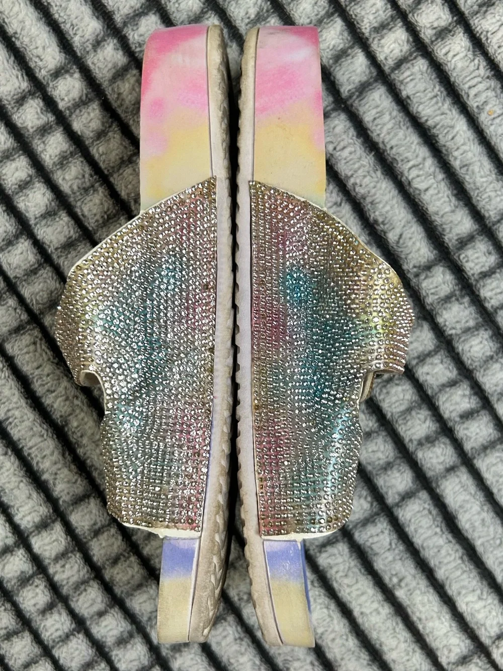 Girls Tahari Tie-Dye & Rhinestone Sandals (5Y)